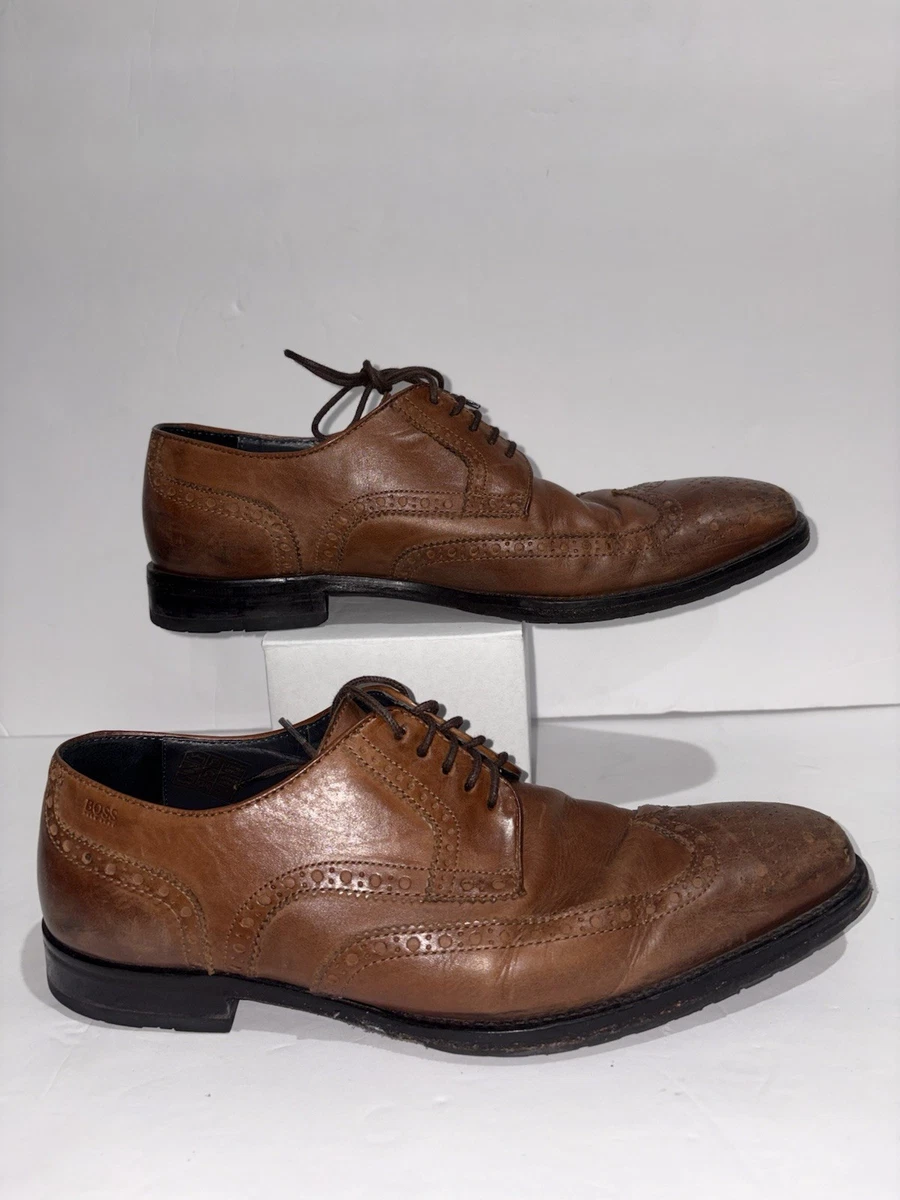Hugo Boss Mens Brogue Dress Shoes Red Wingtip Lace Up Leather US12 EU45 Hugo Boss | Shoes | Hugo Boss Mens Brogue Dress Shoes Red  main image 3