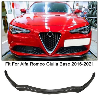 For Alfa Romeo Giulia Base Sedan 2016-2021 Real Carbon Front Bumper Lip Spoiler