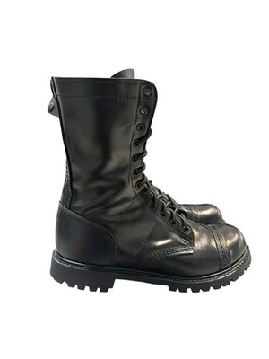 CORCORAN JUMP BOOTS 985 9.5 Black Leather Cap Toe Paratrooper