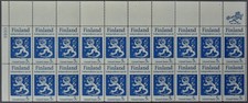 Block 20 1967 US Postal Service Finland Independence 5c Stamps Scott 1334