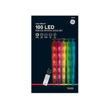 GE Color Effects 100 LED RGB 20-Count Ice Crystal Icicle Set Lights