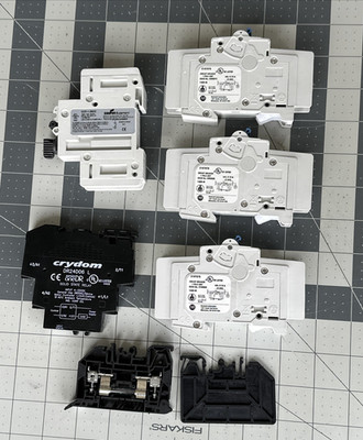 Allen Bradley E197878 Circuit Breaker (3) & Cooper CCP-1-30CC (1) & Crydom (1)