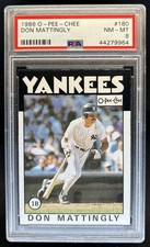 1986 O-Pee-Chee Don Mattingly #180 Yankees PSA 8