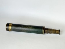 Antique 1800s French Brass Nautical Spyglass Telescope 48" Long 4 Draw Original