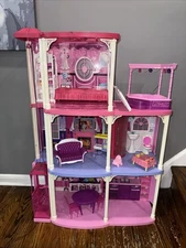 Local Pickup! Mattel Barbie 3 Story Dream Townhouse As Is Incomplete Tested