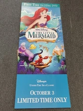 Vintage Walt Disney Little Mermaid Promotional Cardboard Display For DVD Release