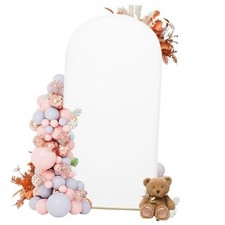 Arch Covers,Arch Backdrop Stand Fitted Cover for Wedding Birthday 7.2FT White