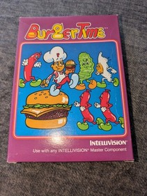 Burgertime for Intellivision CIB/Complete W/Overlays - Tested & Working!