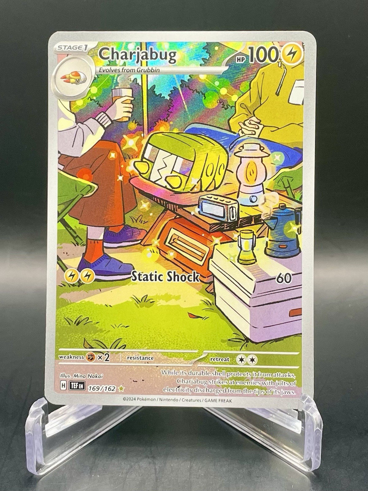 Charjabug 169/162 Temporal Forces Illustration Rare Full Art Pokemon Card NM/M