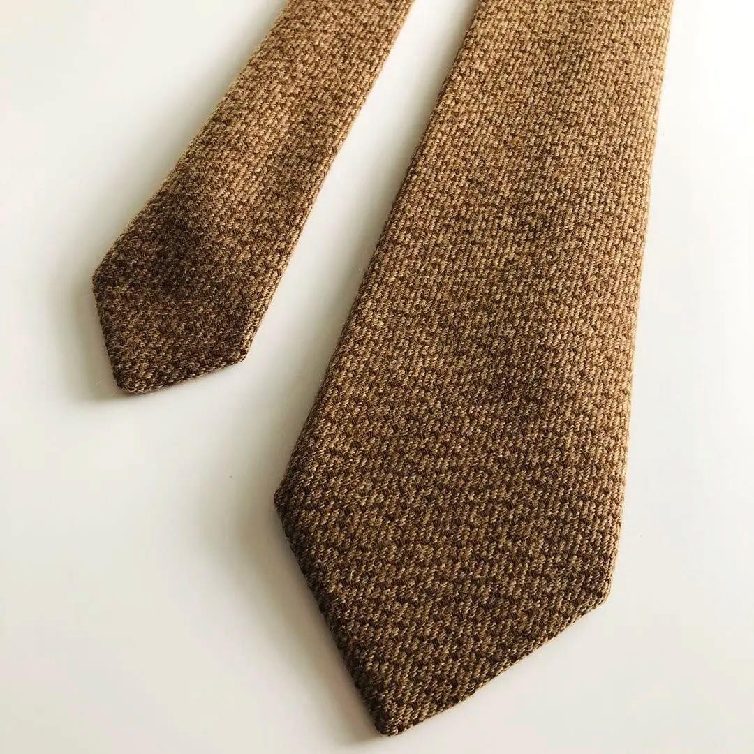 Excellent Condition HERMES  Tie Solid Brown - image 2