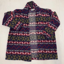 Vintage Fore Seasons Aztec Boho Fuzzy Cardigan Southwestern Blanket Cost M/L