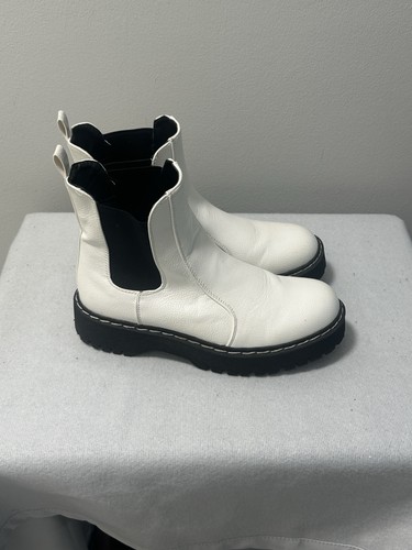 Sincerely Jules weiße Hippie Stiefel klobige Sohle Größe 8 - Bild 4 von 11