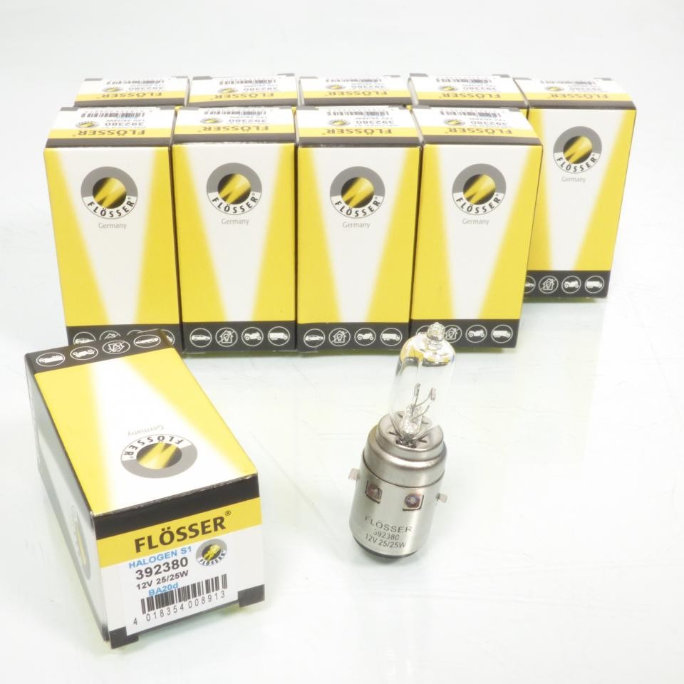 Ampoule Flosser BA20d 12V double filament 25W haute visibilité