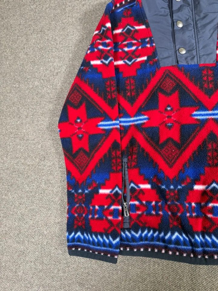 Polo Ralph Lauren Pullover Polar Estampado Navajo Azteca Juvenil M 10-12 Bolsillos con Cremallera Foto 4 de 4