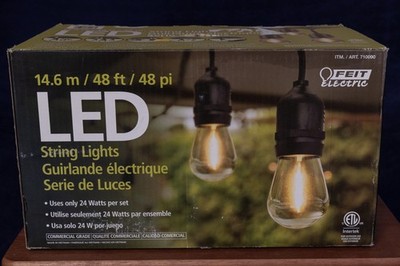 #2 Feit Electric 48ft LED Filament String Light Set Item 710090 Open Box