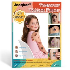 Printable Temporary Tattoo Paper for Inkjet Printers, 30 Sets 8.5"x11"