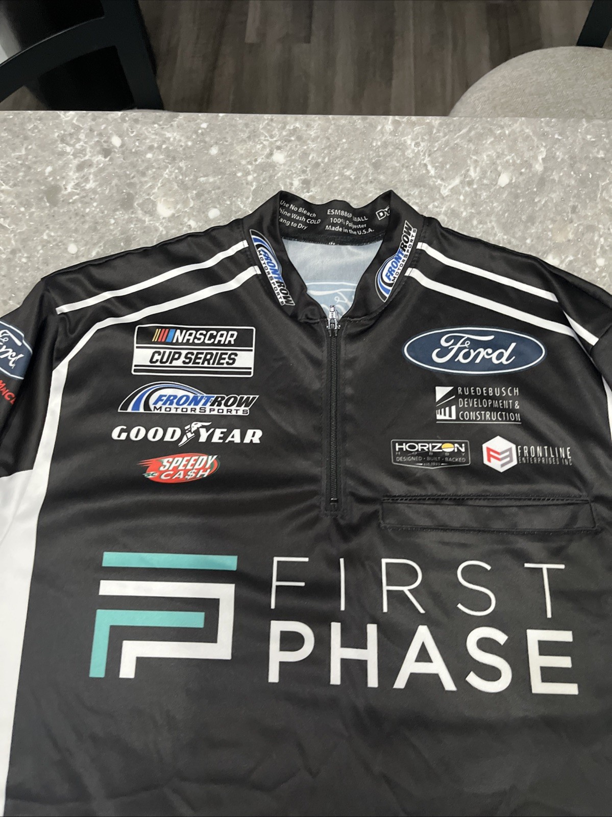 FILA Maglia Front Row Motorsports S Team Emessa Ford Crew NASCAR Prima Fase