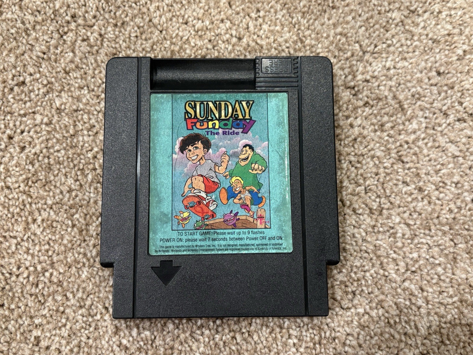 NES Sunday Funday The Ride - Authentic Nintendo Cart Only - Tested & Works
