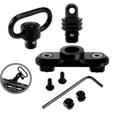 M-LOK QD Sling Swivel Mount Heavy Duty Quick Detach Adapter for 1.25'' Slings