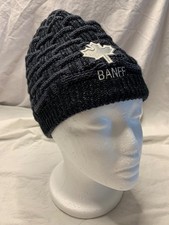 Banff Maple Leaf heavy knit lined Women's Toque Beanie Winter Hat Ladies