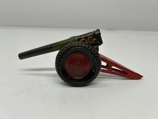 Vtg Tin Litho Toy Army Howitzer Cannon Spring Loaded Maybe Marx