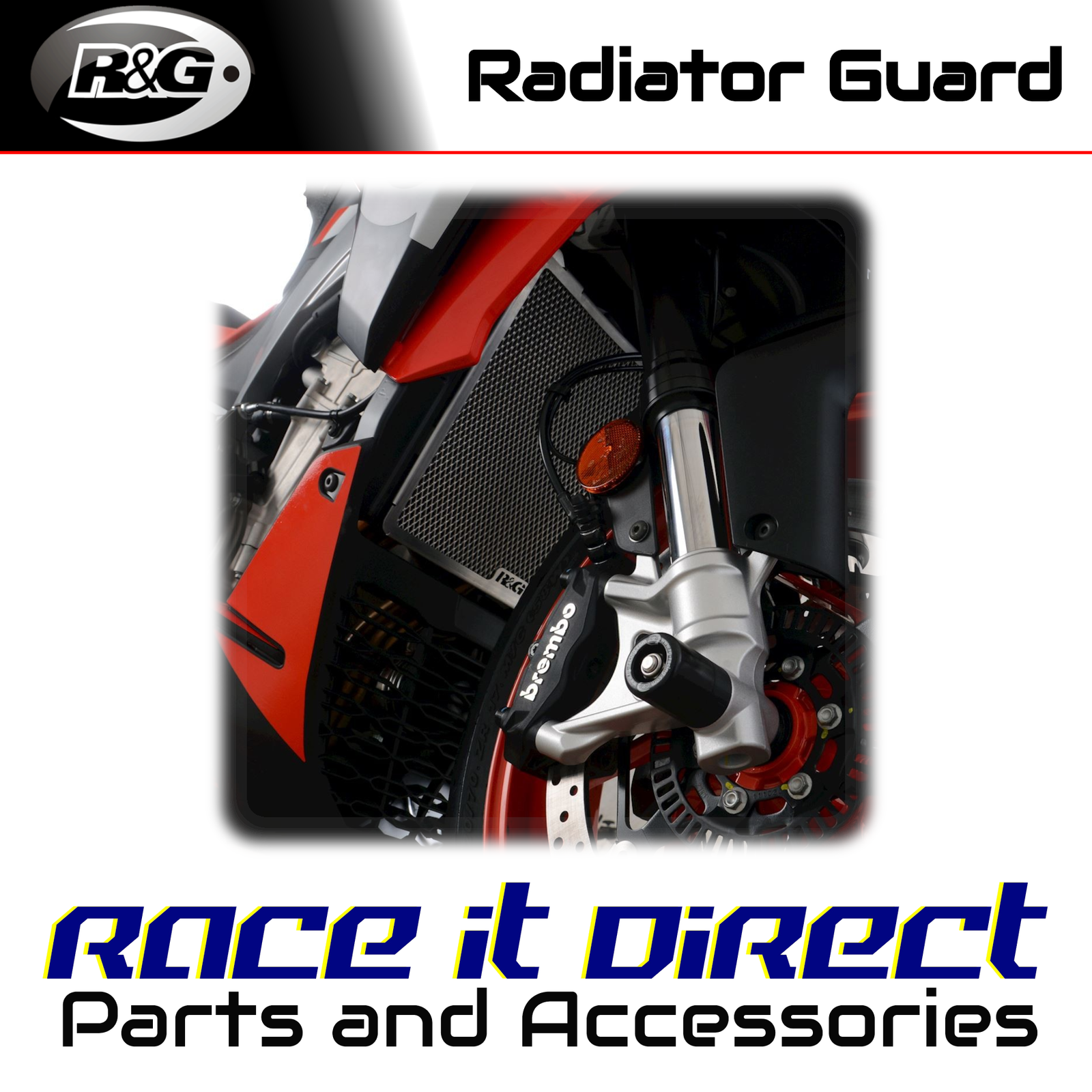 Aluminium Radiator Guard for Aprilia Tuono 660 Factory 2022-2026 Dark Blue R&G
