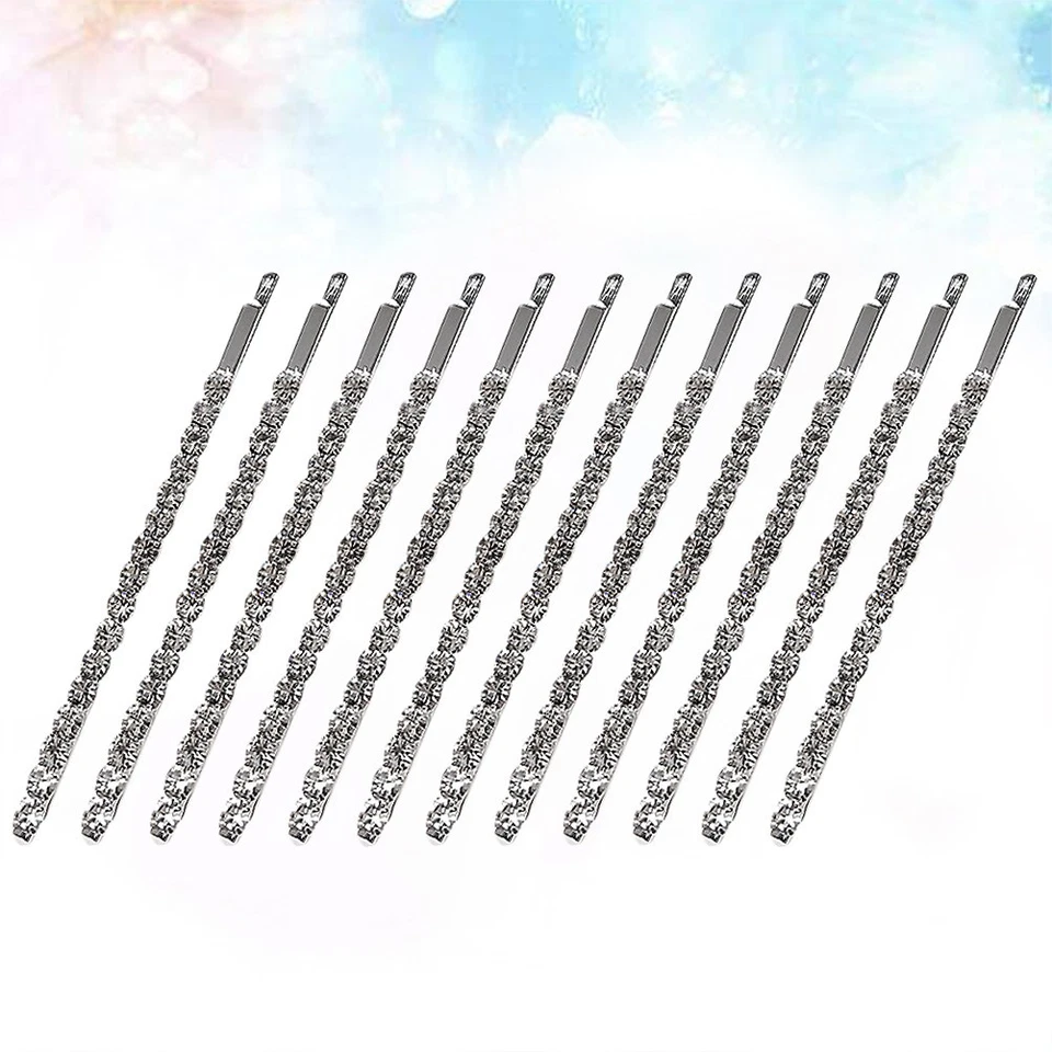 12 Pcs Barrette Cheveux Strass Pince À Mariage Épingles En Cristal - Photo 2/4