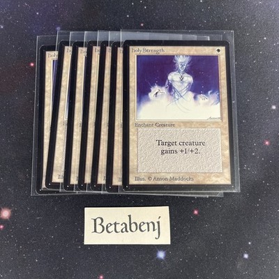 1x MTG Beta Holy Strength from Estate Collection