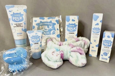LAIKOU Milk Skincare Set 9Pc Spa Gift Kit Cleanser Toner Serum Eye Cream