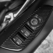 ront Window Lift Switch Panel Trim For Chevrolet Blazer 19-25 Real Carbon Fiber