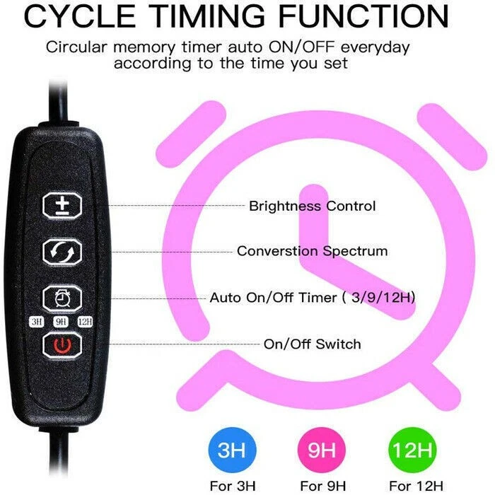 30W LED Grow Light Strip Vollspektrum pflanzenlampe Zimmerpflanze Wachstumslicht - Bild 4 von 4