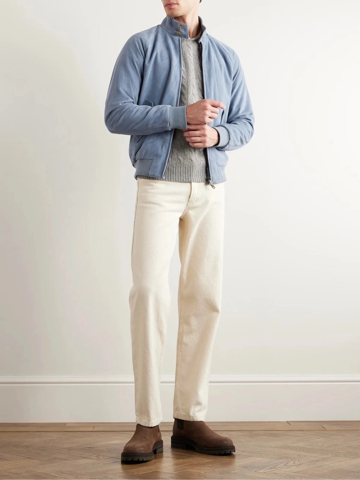 Blue Leather Jacket Men Pure Suede Flight/Bomber Size M L XL XXL Custom Made-335