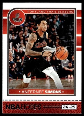 2024-25 Hoops Anfernee Simons Portland Trail Blazers #127