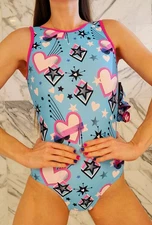 Plum Gymnastics Leotard Adult Extra Small AXS Competition Dance Ballet NWT