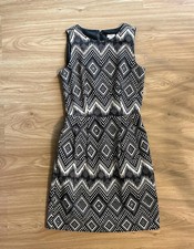 J. Crew Dress Geometric Sleeveless Pockets Midi Dress Sz 00
