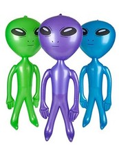 Set of 3 Assorted 36" Inflatable Martian Aliens Prop Toy Decorations