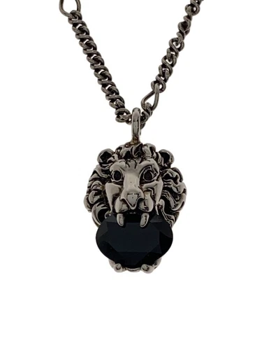 Collana GUCCI donna SV925 pietra colorata con top in argento usata