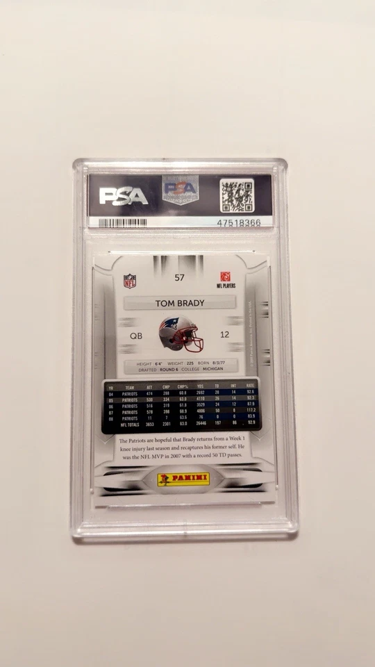 2009 Playoff Prestige - Tom Brady #57 - Image 2 of 2