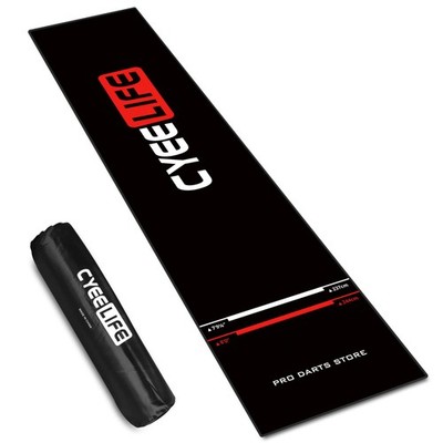 CyeeLife Dart Board Mat w/ Carrying Bag & Throw Line for Steel/Soft Tip Darts