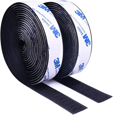 Klettband Selbstklebend Extra Stark Doppelseitig mit Haken- und Flauschband 3M