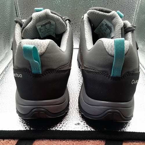 Quechua MH 100 Ladies Waterproof Hiking Shoes Uk 6.5 Grey/Green. Excellent con - Picture 5 of 7