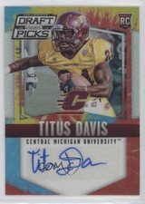 2015 Panini Prizm Collegiate Draft Picks Tie-Dye 25/49 Titus Davis #242 Auto a0s