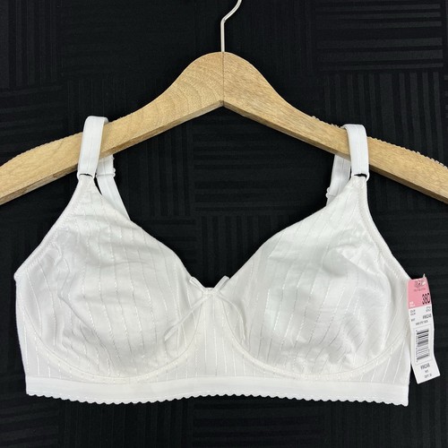 Fruit Of The Loom Womens 38D White Cotton Unlined Wire Free Full Coverage Bra