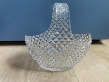 Glas / Kristallkorb K&ouml;rbchen Vintage