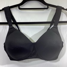 Playtex Secrets Smoothing Bra 36C Black Style 4707 4-Way Support Wirefree