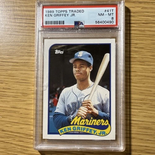 1989 Topps Traded Ken Griffey Jr #41T PSA 8 NM-MT