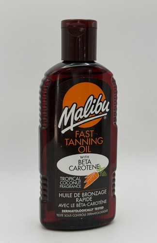 Malibu Fast Tanning Oil 200ml Beta Carotene Tropical Coconut Tan Accelerator