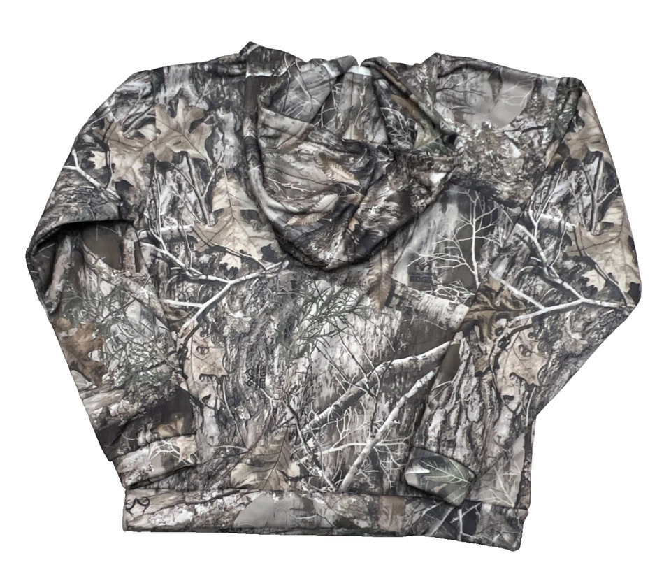 Realtree 连帽卫衣棕色女式小号迷彩户外长袖 — 第 4/4 张图片