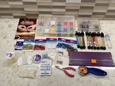 Jewelry Making Supplies Lot, Beads, Sequins, Tools, Craft Items Mixed