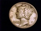 1925-D  Mercury Dime,  Very Good Grade.